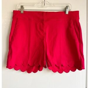 Issac Mirazi RED SCALLOPED Shorts Size 6